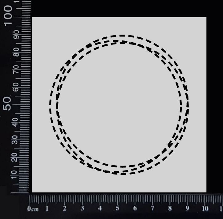 Stitched Circle - Stencil - 100mm x 100mm