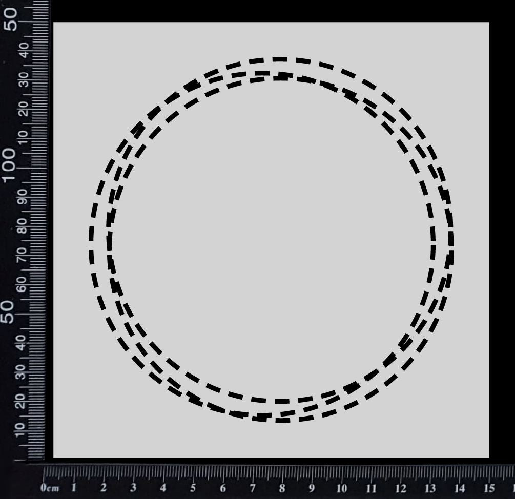 Stitched Circle - Stencil - 150mm x 150mm