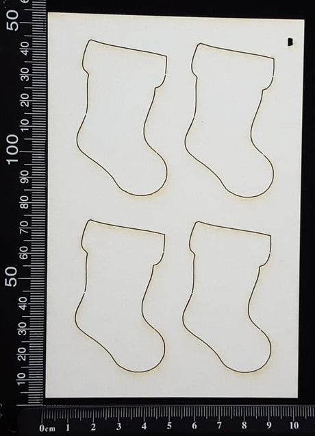 Stocking Set - B - White Chipboard