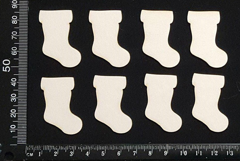 Stocking Set - C - White Chipboard