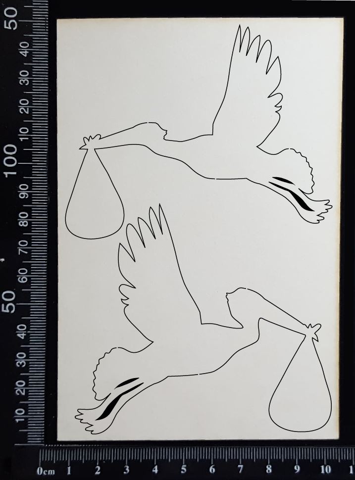 Stork Set - White Chipboard