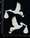 Stork Set - White Chipboard