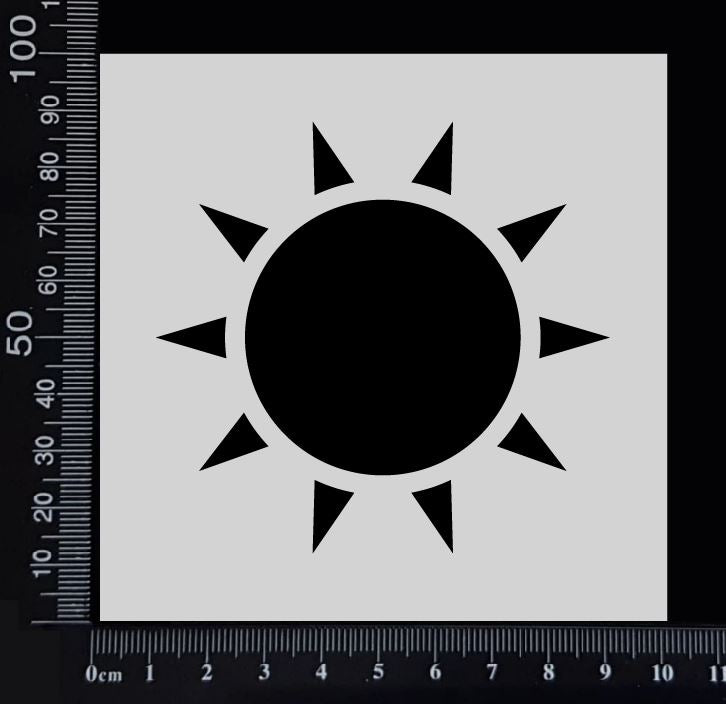 Sun - A - Stencil - 100mm x 100mm