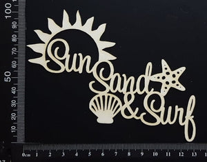 Sun Sand & Surf - White Chipboard