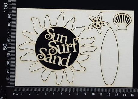 Sun Surf Sand Set - White Chipboard