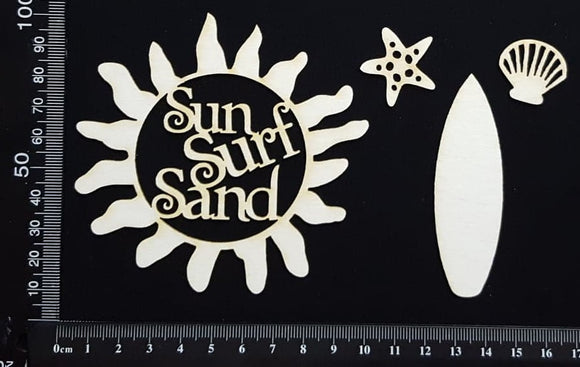 Sun Surf Sand Set - White Chipboard