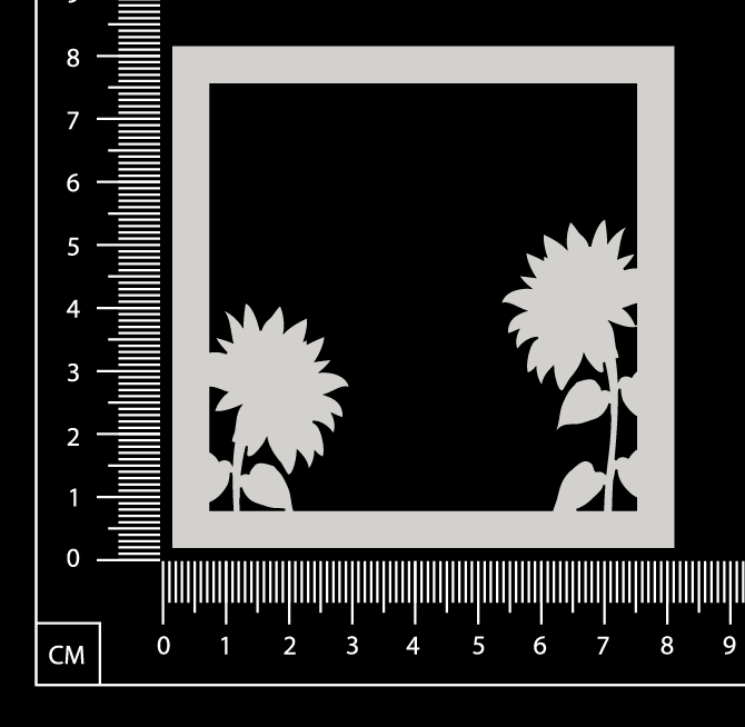 Sunflower Frame - A - White Chipboard
