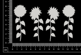 Sunflowers Set -  White Chipboard