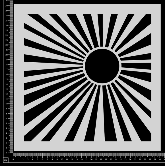 Suns Rays - Stencil - 300mm x 300mm