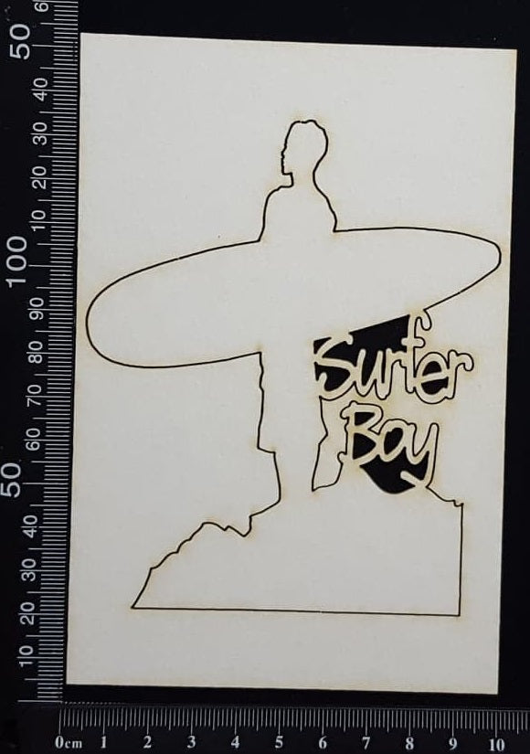 Surfer Boy - White Chipboard