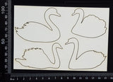 Swan Set - White Chipboard