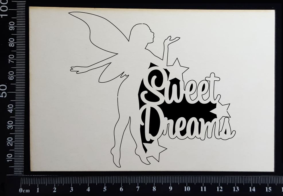 Fairy Title - Sweet Dreams - B - White Chipboard