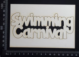 Swimming Carnival - Large - White Chipboard