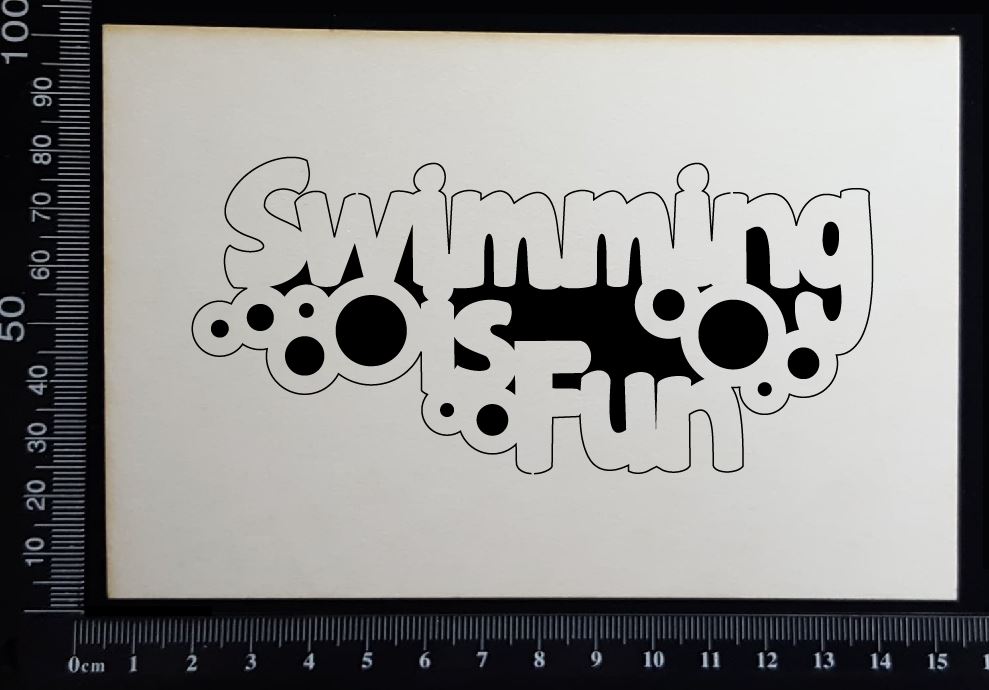 Swimming is Fun - A - White Chipboard
