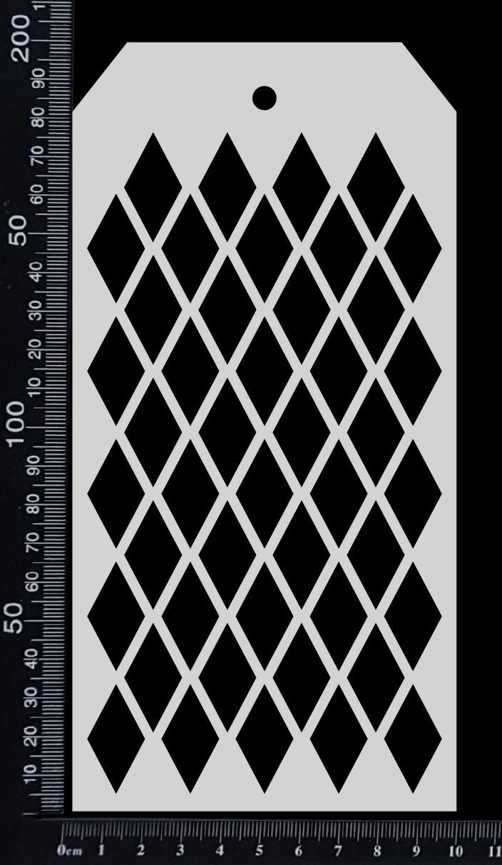 Tag Stencil - Harlequin - 100mm x 200mm