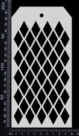 Tag Stencil - Harlequin - 100mm x 200mm