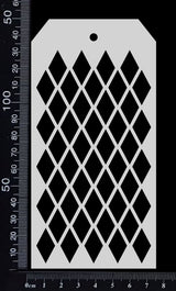 Tag Stencil - Harlequin - 75mm x 150mm