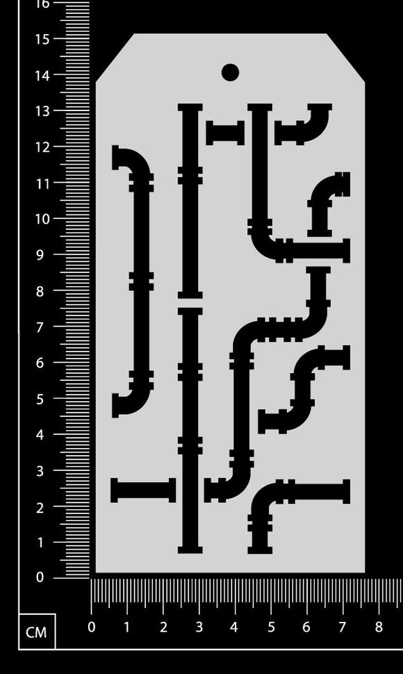 Tag Stencil - Pipe Works - 75mm x 150mm