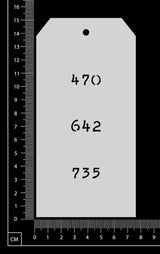 Tag Stencil - Vintage Numbers - B - 75mm x 150mm