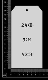 Tag Stencil - Vintage Numbers - C - 75mm x 150mm