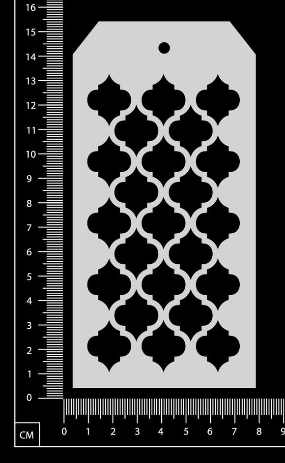 Tag Stencil - Moroccan -  75mm x 150mm