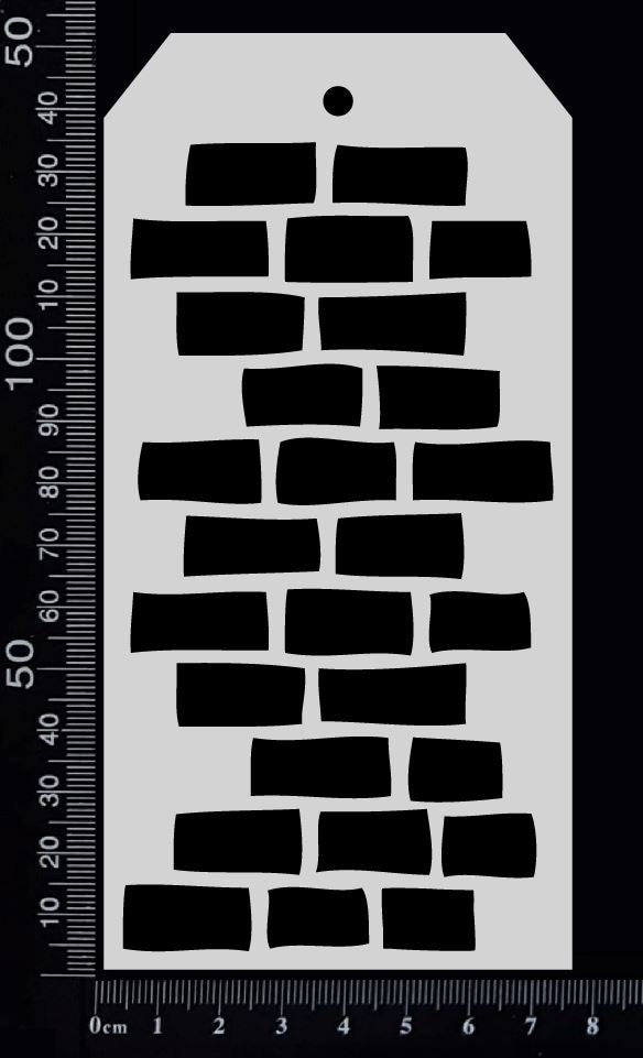 Tag Stencil - Bricks - 75mm x 150mm