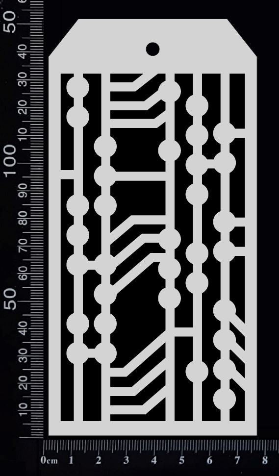 Tag Stencil - Circuitry - 75mm x 150mm