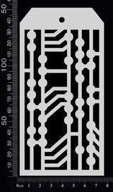 Tag Stencil - Circuitry - 75mm x 150mm