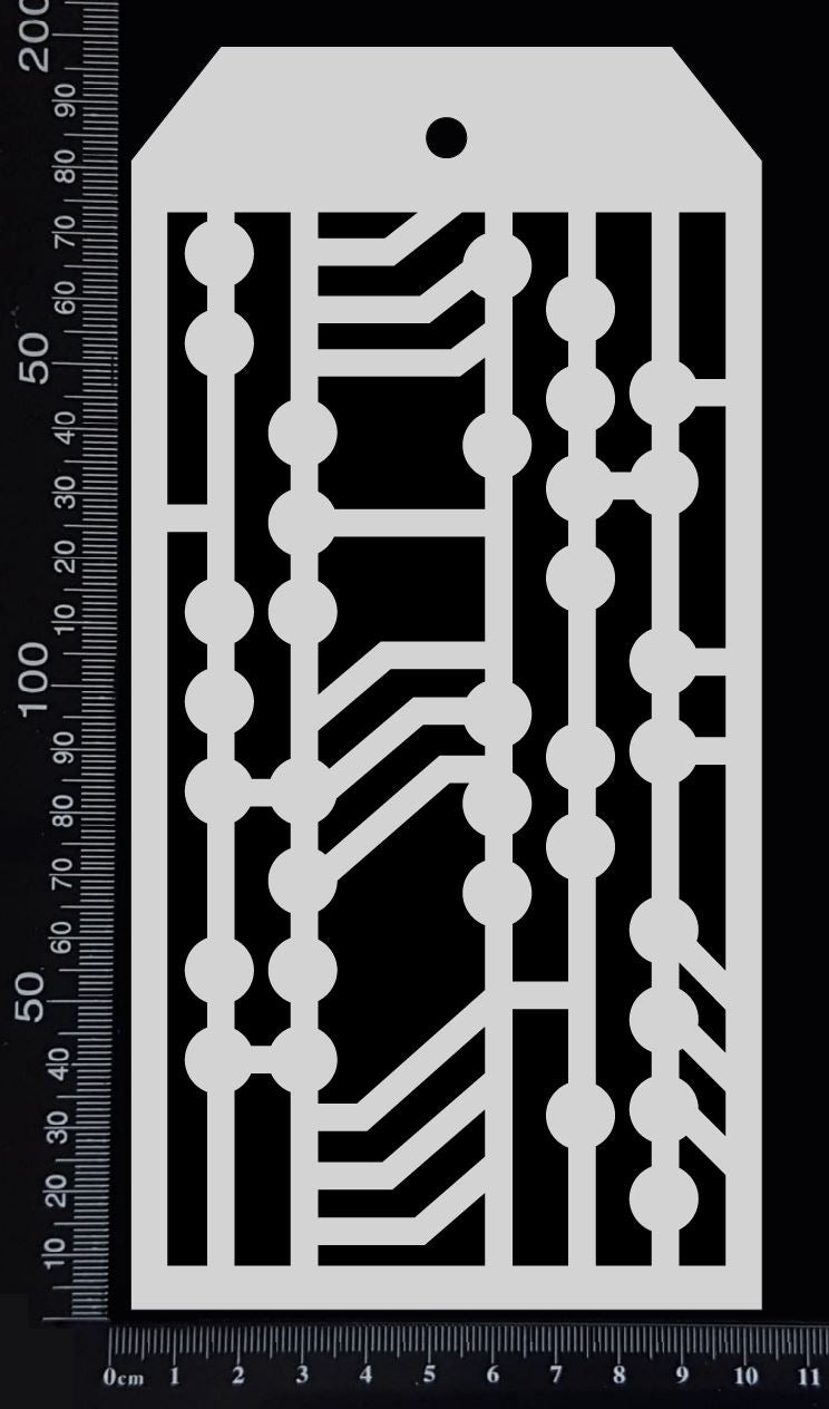 Tag Stencil - Circuitry - 100mm x 200mm