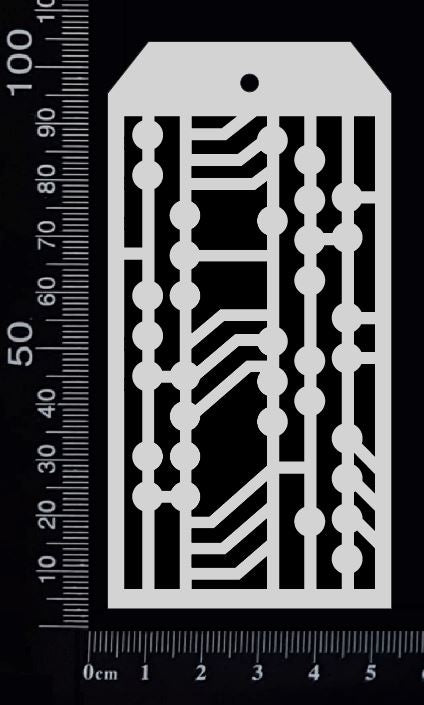 Tag Stencil - Circuitry - 50mm x 100mm