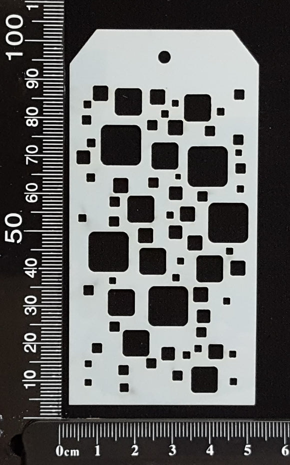 Tag Stencil - Cubes - 50mm x 100mm