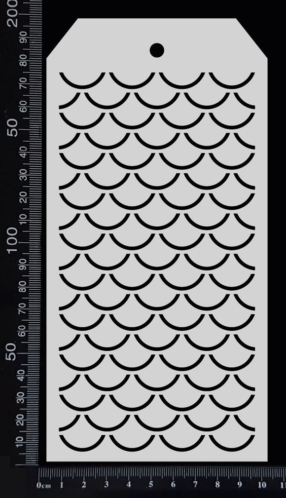 Tag Stencil - Fish Scales - 100mm x 200mm