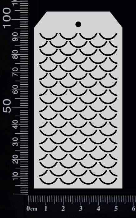 Tag Stencil - Fish Scales - 50mm x 100mm