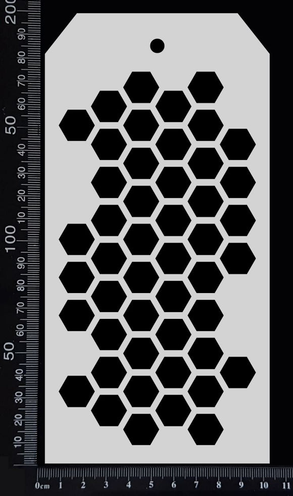 Tag Stencil - Honeycomb - 100mm x 200mm