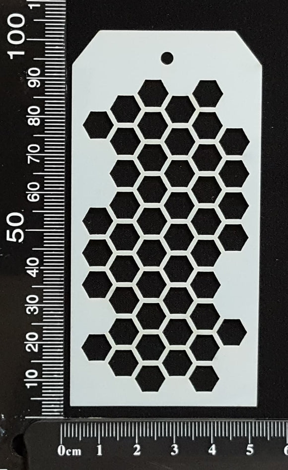 Tag Stencil - Honeycomb - 50mm x 100mm