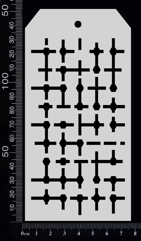 Tag Stencil - Labyrinth - 75mm x 150mm