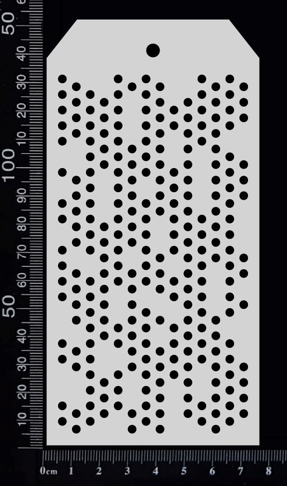 Tag Stencil - Micro Dots - 75mm x 150mm