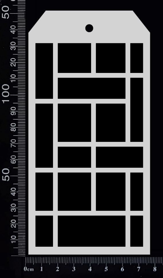 Tag Stencil - Mixed Rectangles - 75mm x 150mm
