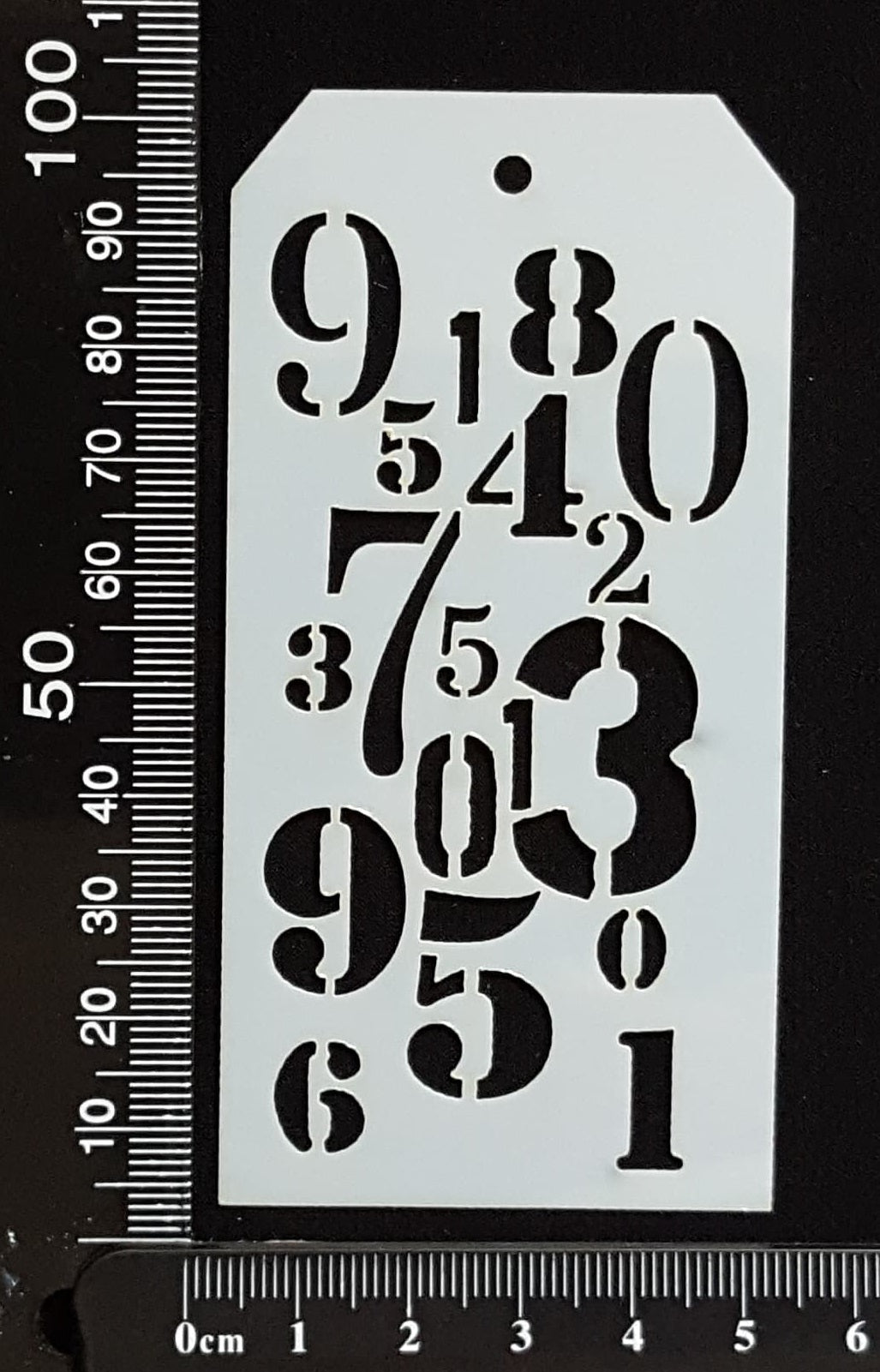 Tag Stencil - Numbers - 50mm x 100mm