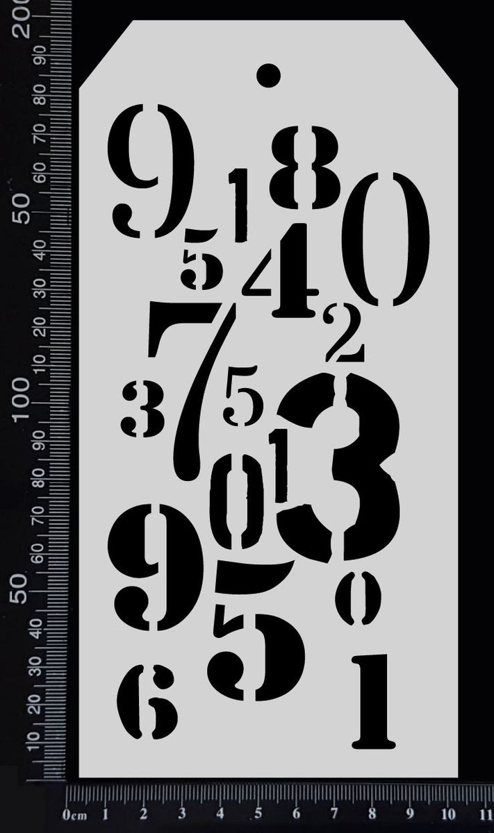 Tag Stencil - Numbers - 100mm x 200mm – Whichcraft Do You Do