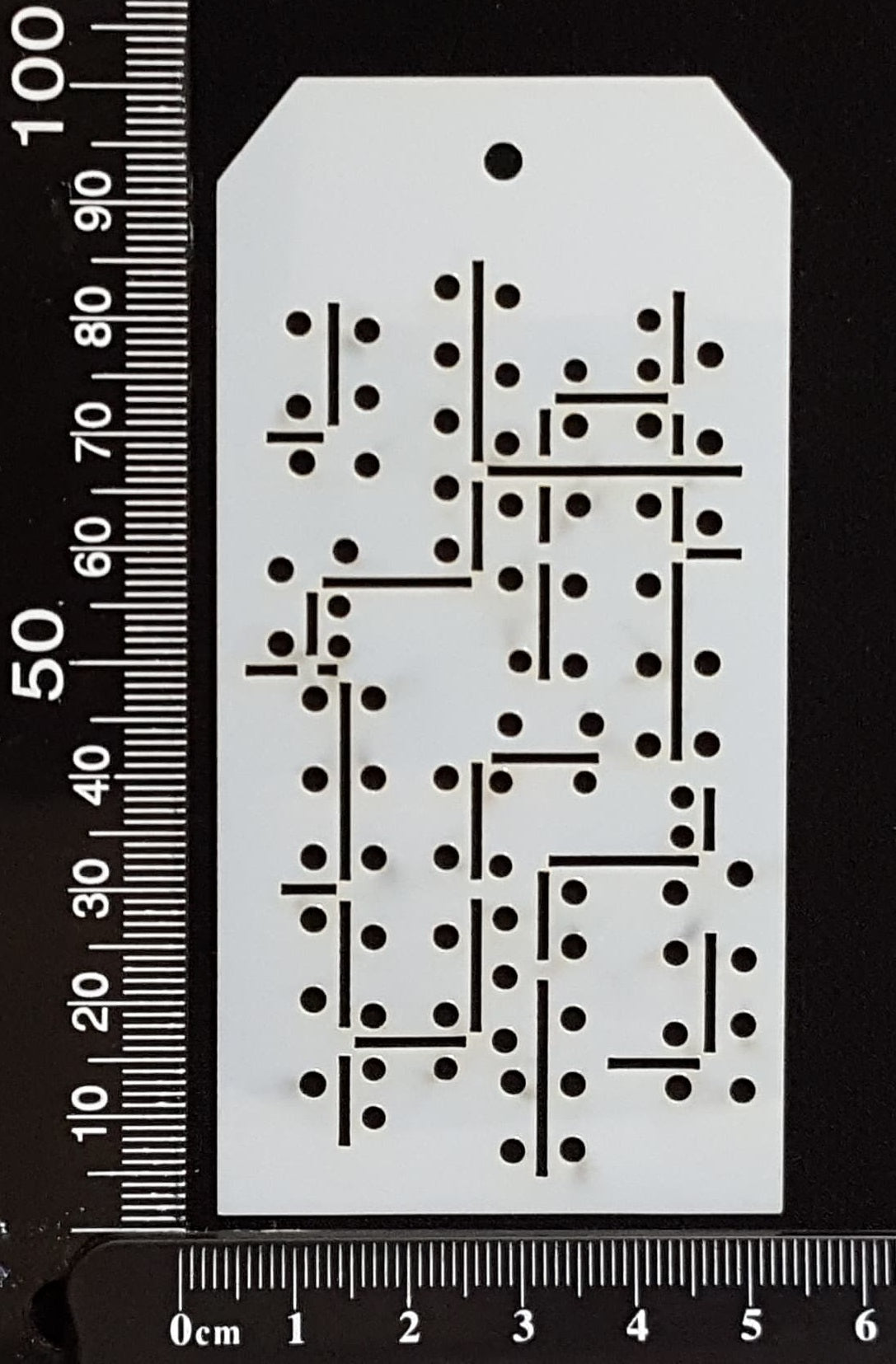 Tag Stencil - Riveted - 50mm x 100mm