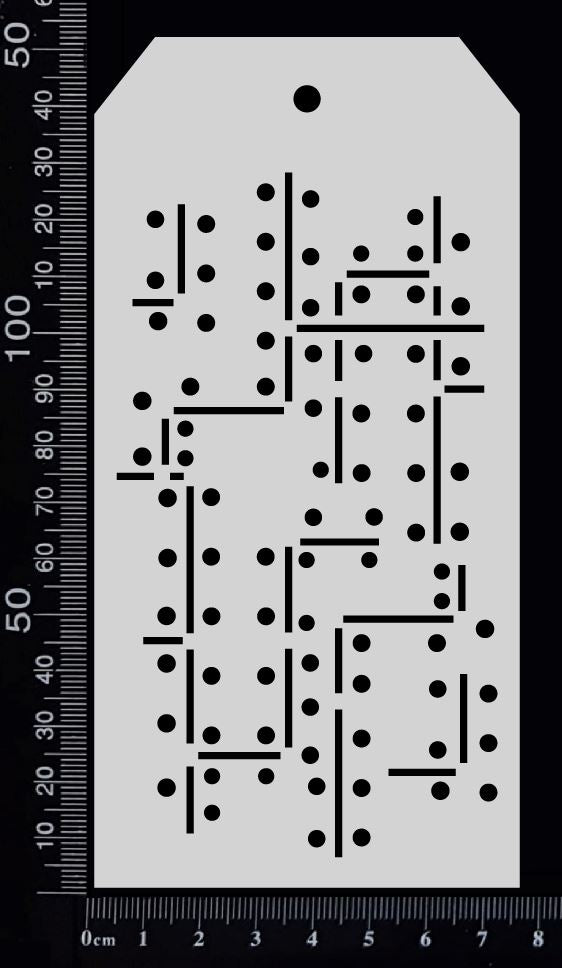 Tag Stencil - Riveted - 75mm x 150mm