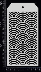 Tag Stencil - Scalloped - 75mm x 150mm