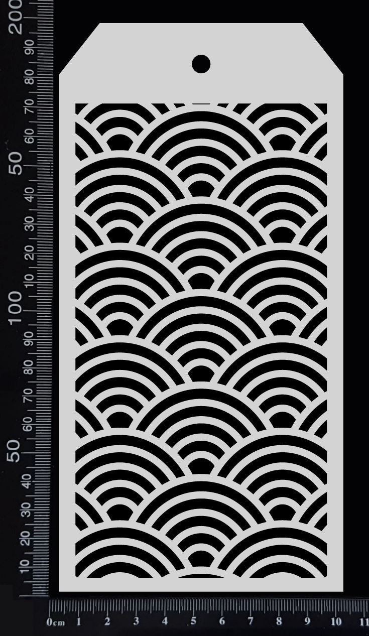 Tag Stencil - Scalloped - 100mm x 200mm