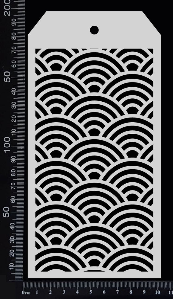 Tag Stencil - Scalloped - 100mm x 200mm