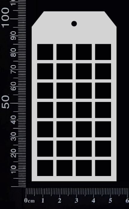 Tag Stencil - Squares - 50mm x 100mm