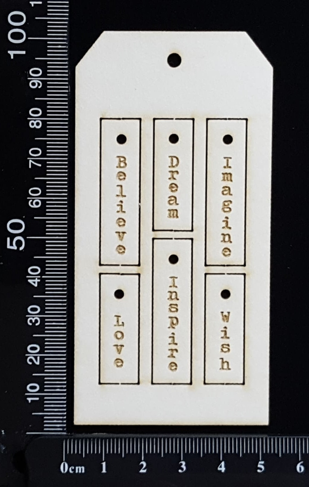 Tag of Elements - Word Charms - White Chipboard