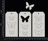 Tag of Elements - Butterflies - Set - White Chipboard