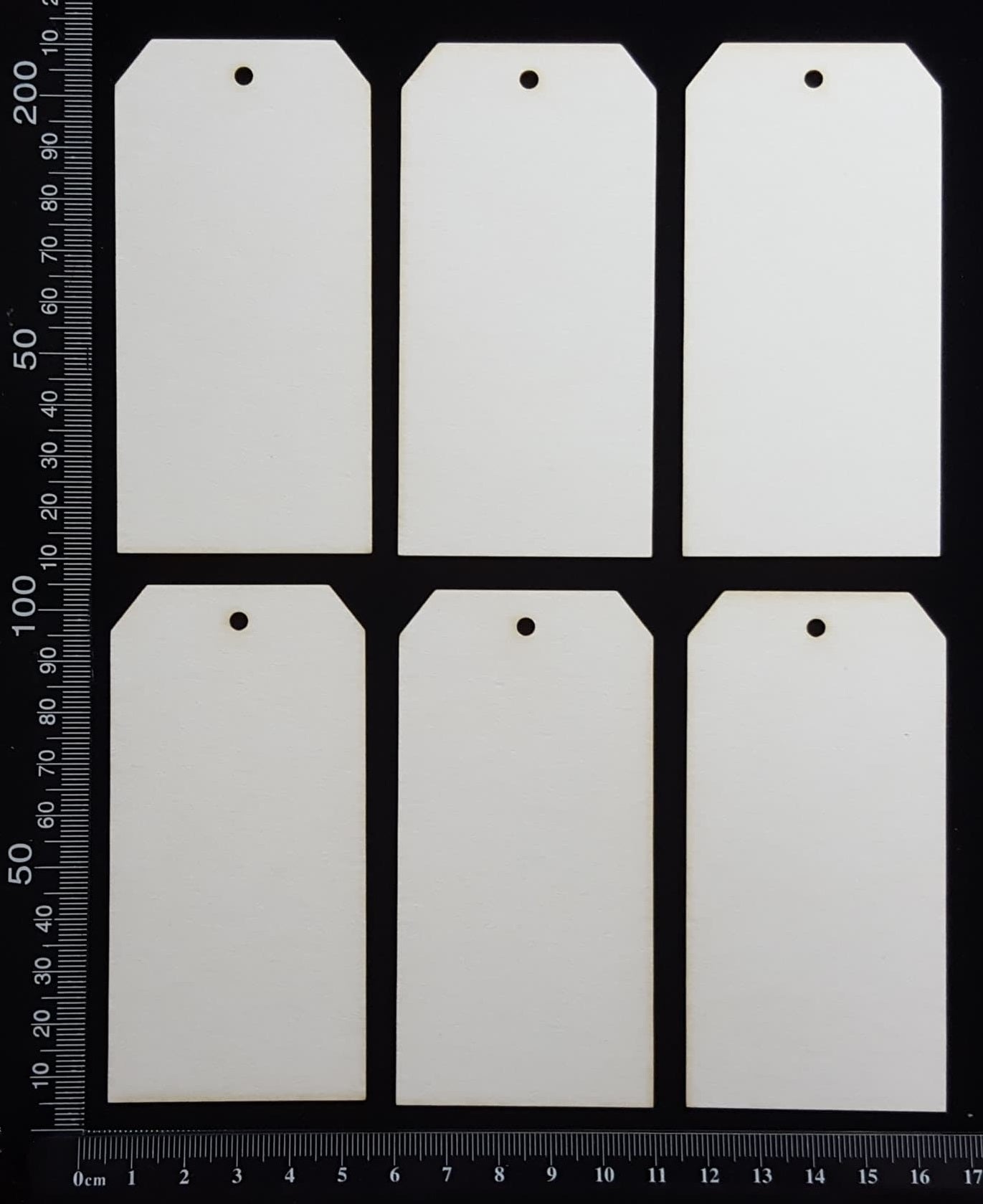 Tags Set - A - Small - White Chipboard