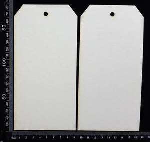 Tags Set - C - Large - White Chipboard
